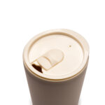 290ML Double Wall Plastic Coffee Cup W/Bamboo Base - Image 4