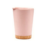 290ML Double Wall Plastic Coffee Cup W/Bamboo Base - Image 5